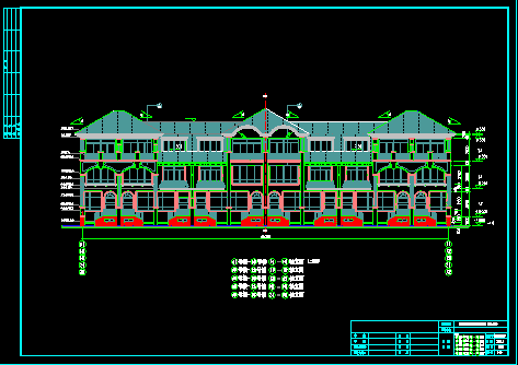 金碧骏鸿花园低密度住宅建筑设计CAD施工方案图-图二