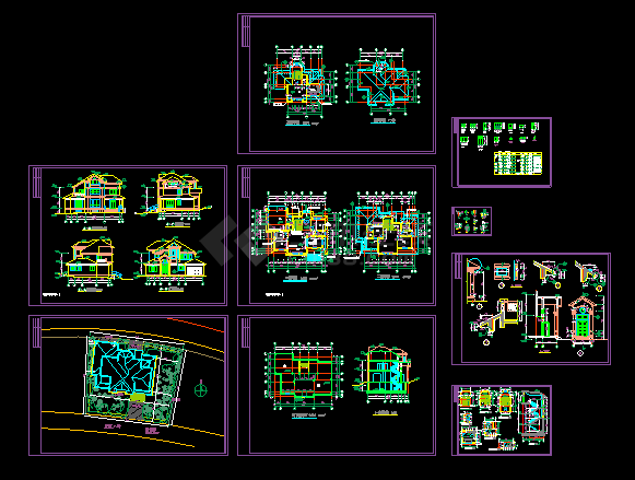 东阳别墅建筑设计施工CAD方案全套图-图一