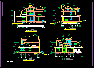 东阳别墅建筑设计施工CAD方案全套图-图二