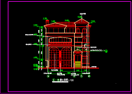 别墅建筑全套设计CAD方案施工图-图二