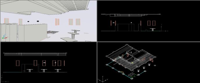 南京某地某室内装修设计带CAD三维施工图_图1