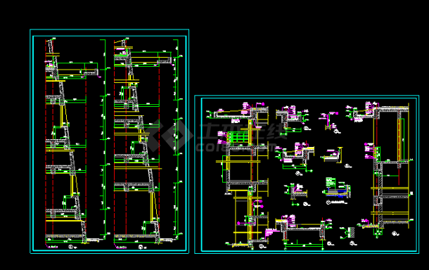 建筑节点详图及墙身剖面的cad设计图-图一