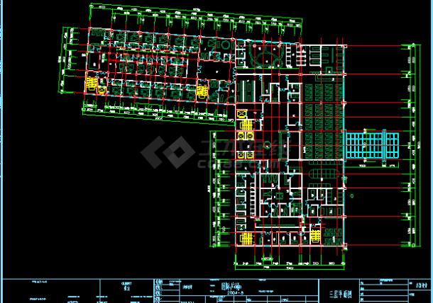 某市国际广场建筑CAD设计施工平面图-图二