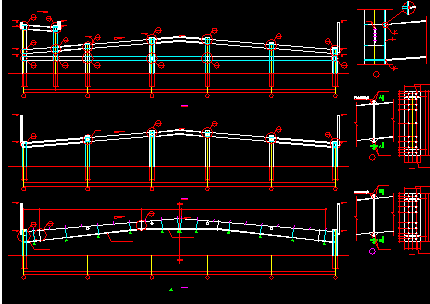 一套钢结构多层厂房cad设计施工图纸-图二