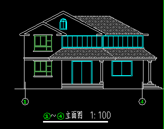 乡村别墅建筑设计施工CAD平立面大样方案-图二