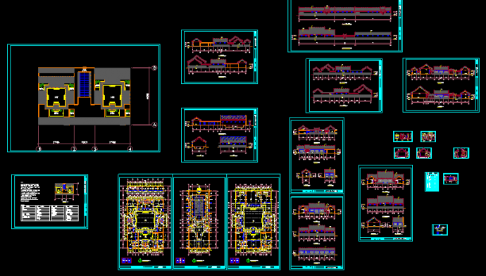 中式四合院全套施工图（包含建筑 结构 电气 给排水 暖气 JPG室内效果）_图1