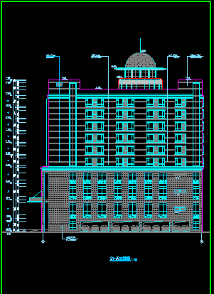 某大酒店建筑CAD设计施工方案图纸-图二