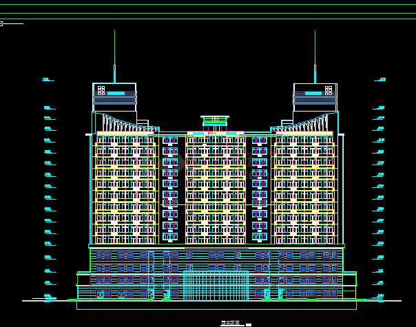 某城市东城建筑设计方案全套CAD图纸-图二