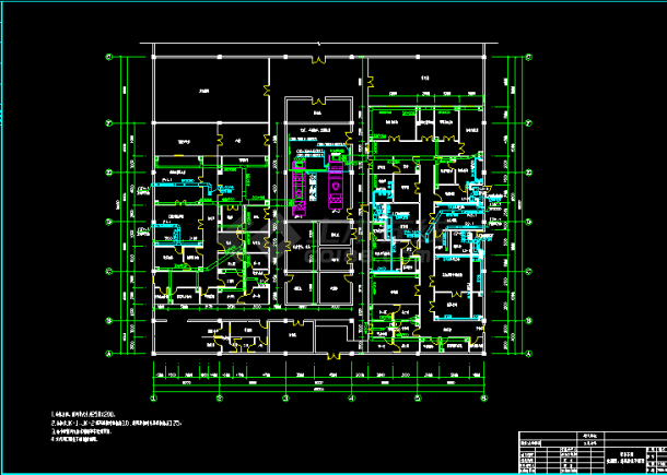 某公司保健品厂空调施工布置平面图纸-图二