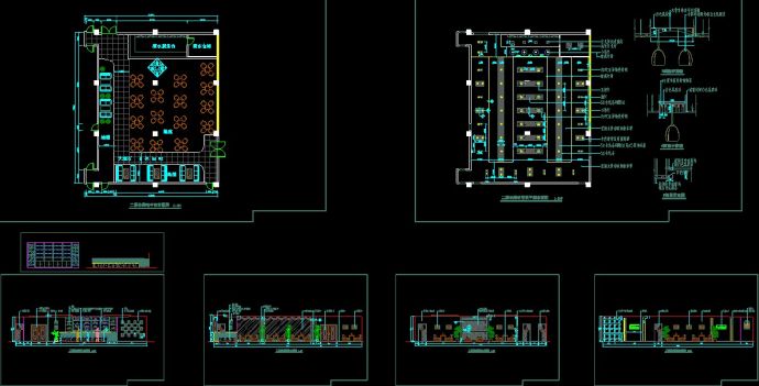 二层休闲酒吧室内装修CAD平面施工图_图1