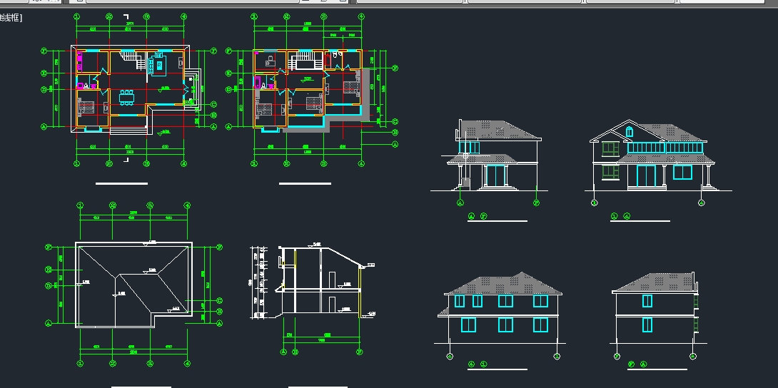 某地丽水乡村别墅建筑设计CAD施工图
