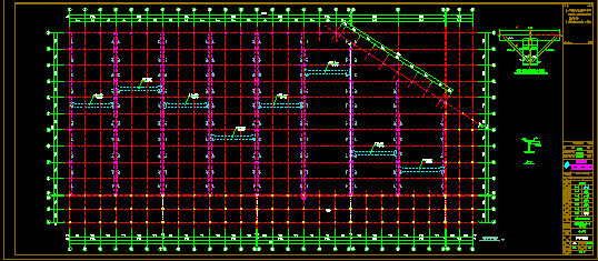 某公司车间吊车梁系统的CAD方案设计图-图二