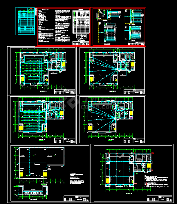 某高中学校食堂全套电气设计cad施工方案图-图一