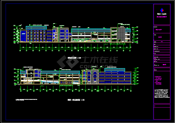 河南某房产公司多层钢结构工程CAD方案设计图-图二