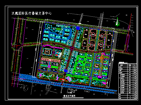 某地医疗器械城规划城CAD建筑施工图(集医疗器械销售、展览、宜居建筑三位一体的大型综合项目规划设计)-图一