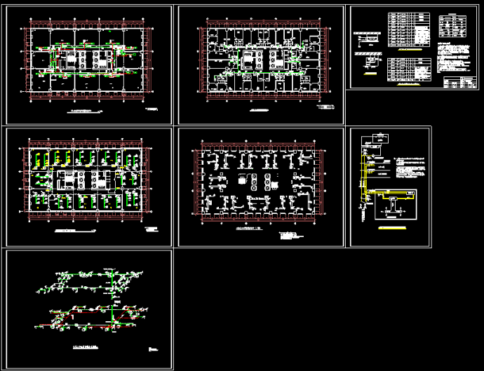 某市大厦水源热泵空调cad设计图纸_图1