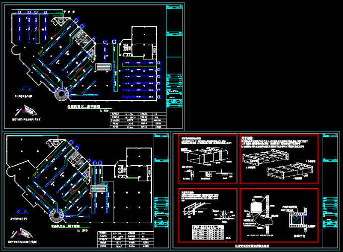 某环保空调室内cad施工设计布置图纸_图1