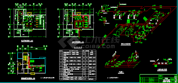 某高层住宅楼采暖系统全套cad设计施工图纸-图二
