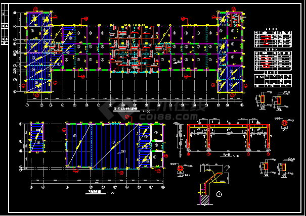 某中医院框架结构门诊楼施工CAD方案设计图纸-图二