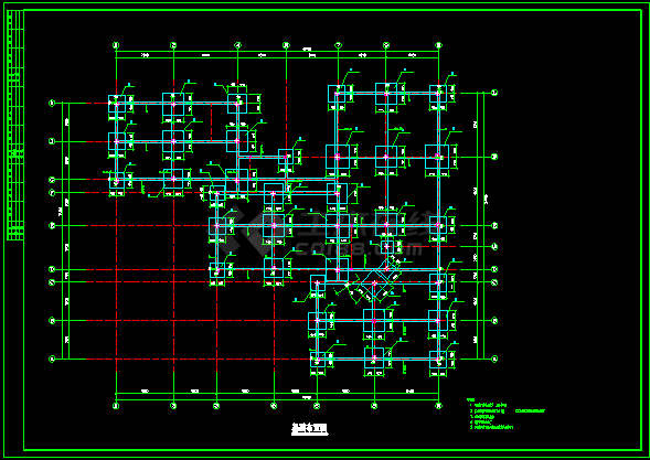 某小区幼儿园框架结构CAD方案设计图-图二
