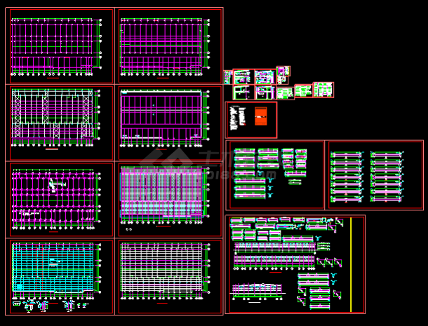 西宁市钢结构多层超市CAD方案设计施工图-图一