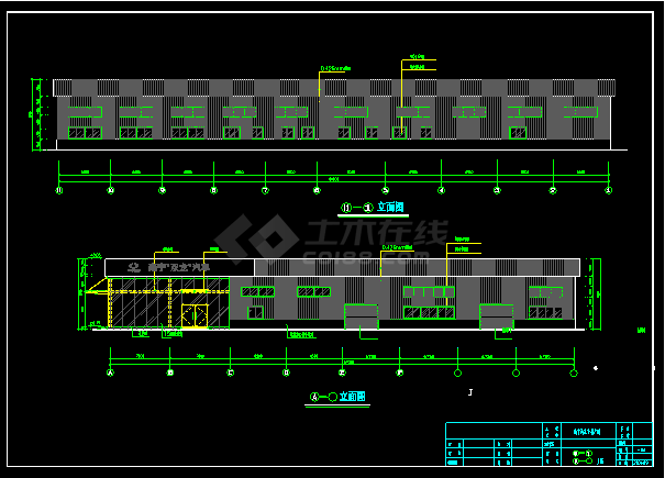汽车店的结构设计CAD方案施工图纸-图二