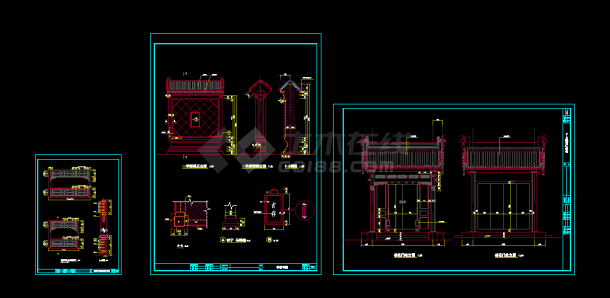 某中式四合院全套施工图（含建筑 结构 电气 给排水 暖气 JPG室内效果）-图一