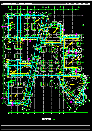 某地区教学楼结构设计CAD方案设计图-图二