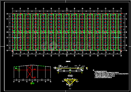 某公司仓库钢结构CAD方案设计施工图-图二