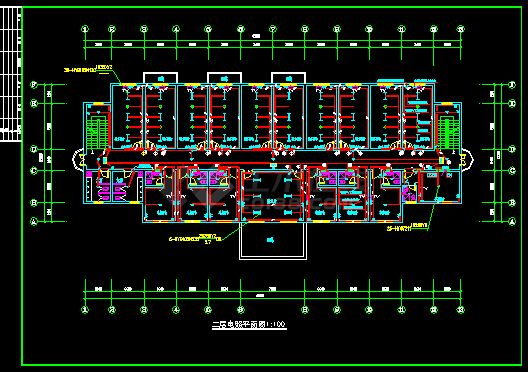 完整某工厂电气设计cad施工方案详情图纸-图二