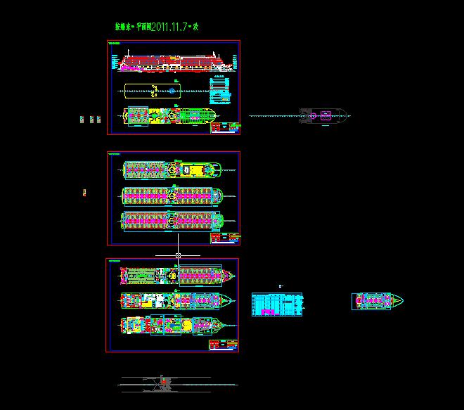 长江豪华游轮设计CAD图_图1