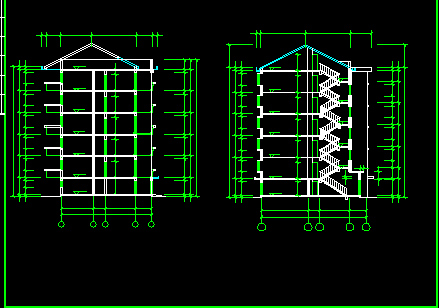 银麦花园住宅建筑CAD施工设计立面图纸-图二
