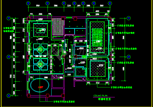 某星级酒店总统套房CAD建筑设计平面图纸-图二