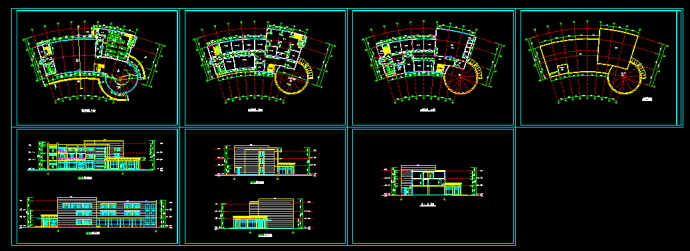 某多层饭店建筑CAD设计施工图纸_图1