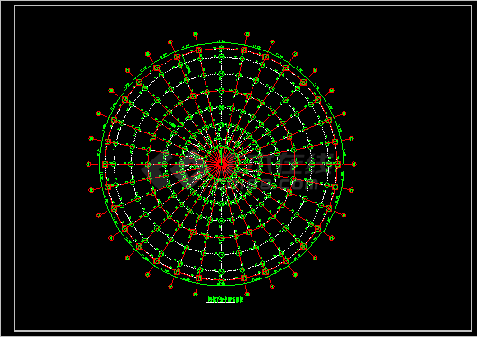 网架檩条结构设计CAD方案平面布置图含计算书-图二