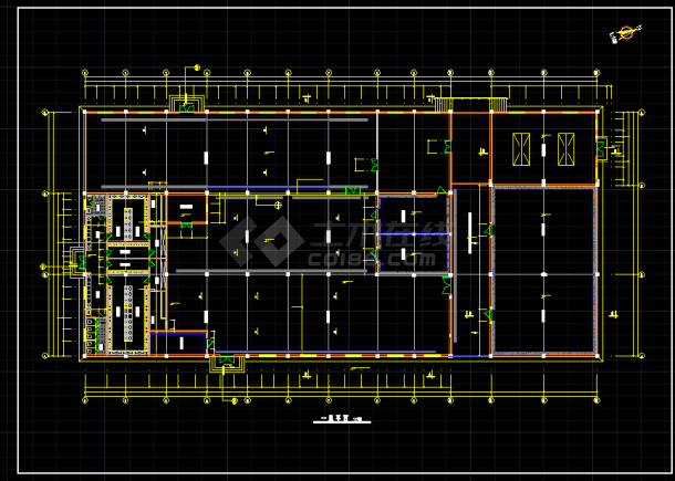 某大型冷库全套建筑设计CAD施工图-图二