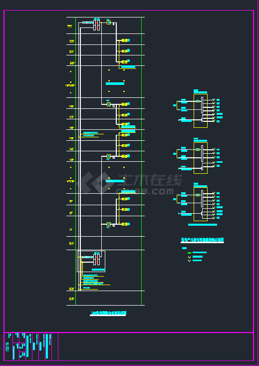 北方某高层住宅楼建筑整套电气cad设计图纸-图二