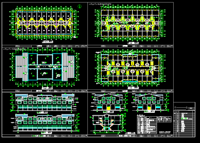 某大市场居住楼施工设计CAD方案图_图1