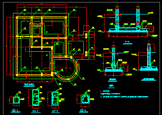 某两层小别墅建筑全套CAD设计施工结构图纸-图二