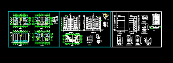 5套多层住宅建筑设计CAD方案施工图纸-图二