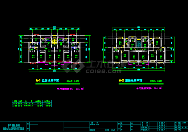 中小（40-110）面积住宅建筑设计CAD户型图-图二
