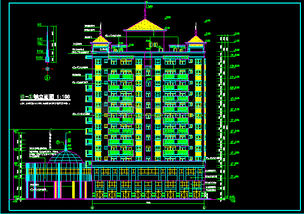 高层住宅建筑设计CAD全套施工图-图二