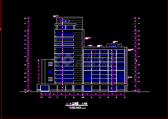 青岛火车站店建筑CAD施工设计图纸-图二
