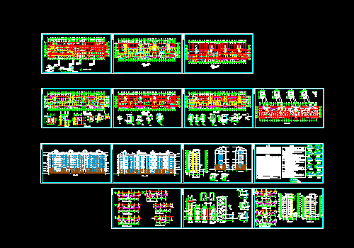 某小高层住宅楼建筑施工cad设计方案图纸_图1