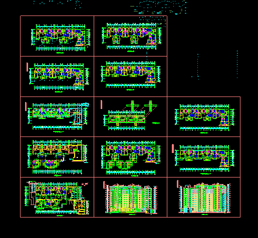 高层住宅建筑施工设计CAD全套方案图_图1