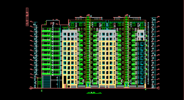 高层住宅建筑施工设计CAD全套方案图-图二