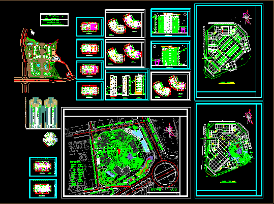高层住宅建筑施工CAD设计全套方案图带总图_图1
