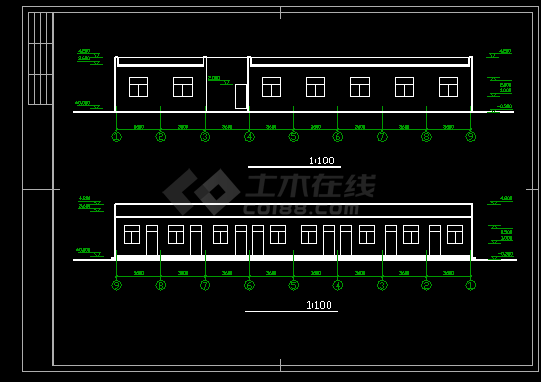 某加油站建筑施工cad设计方案图纸-图二