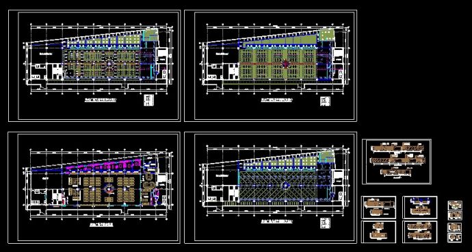 某美食广场装修设计方案CAD详情图_图1