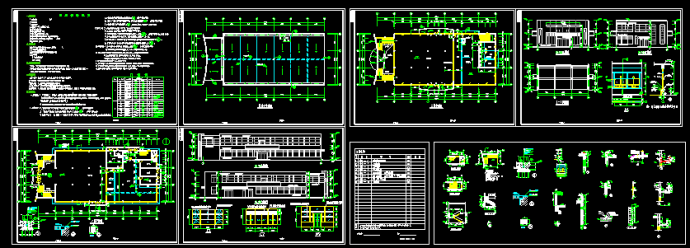 某食堂建筑CAD施工设计平面图纸_图1